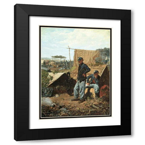 Home, Sweet Home Black Modern Wood Framed Art Print with Double Matting by Homer, Winslow