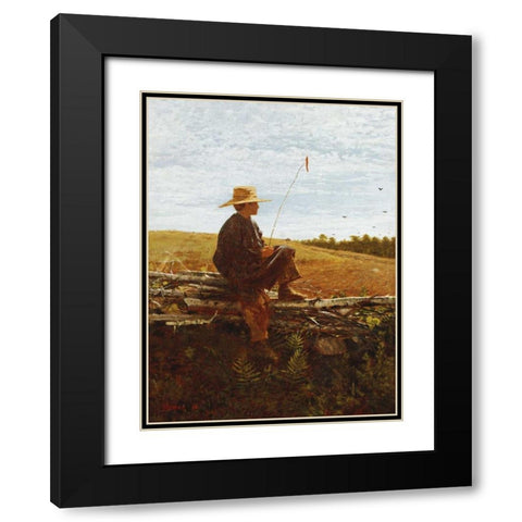 On Guard Black Modern Wood Framed Art Print with Double Matting by Homer, Winslow