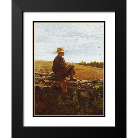 On Guard Black Modern Wood Framed Art Print with Double Matting by Homer, Winslow