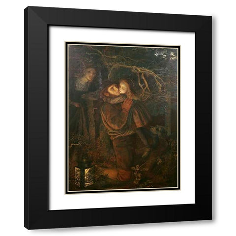 The Lost Child Black Modern Wood Framed Art Print with Double Matting by Hughes, Arthur