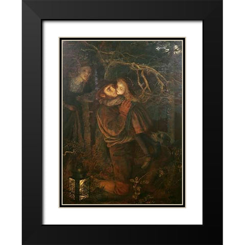 The Lost Child Black Modern Wood Framed Art Print with Double Matting by Hughes, Arthur