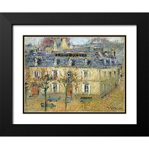 LHotel Julia a Pont-Aven Black Modern Wood Framed Art Print with Double Matting by Loiseau, Gustave