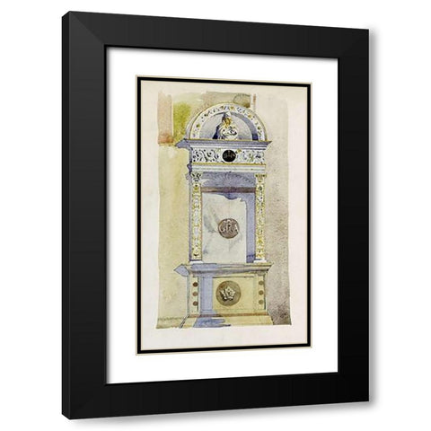 Certosa di Pavia, Study of a Jesuit Altar Black Modern Wood Framed Art Print with Double Matting by Mackintosh, Charles Rennie
