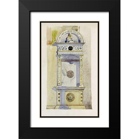 Certosa di Pavia, Study of a Jesuit Altar Black Modern Wood Framed Art Print with Double Matting by Mackintosh, Charles Rennie