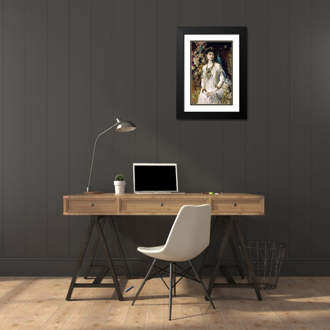 Woman In In Egyptian Costume Black Modern Wood Framed Art Print with Double Matting by Makart, Hans