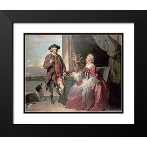 Mr. Robert Grafton Black Modern Wood Framed Art Print with Double Matting by West, Benjamin