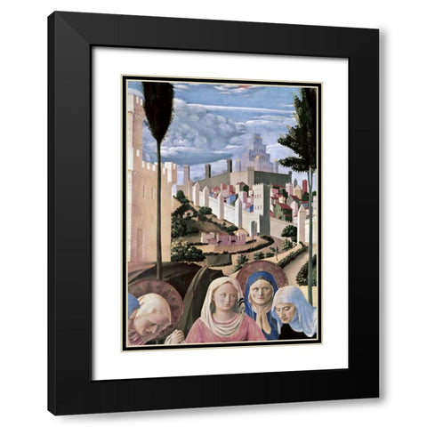 Deposition - Detail 3 Black Modern Wood Framed Art Print with Double Matting by Angelico, Fra