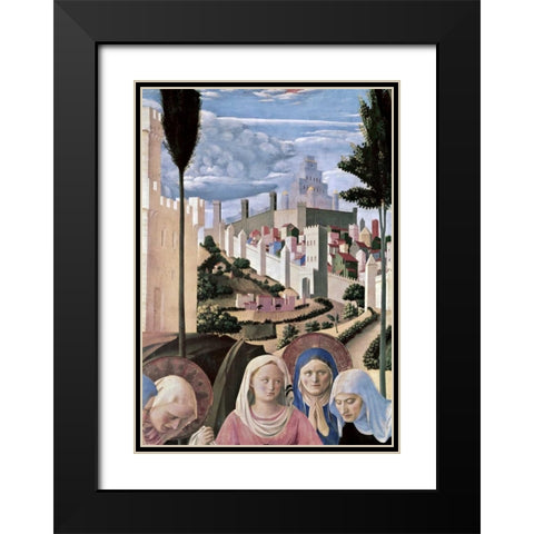 Deposition - Detail 3 Black Modern Wood Framed Art Print with Double Matting by Angelico, Fra