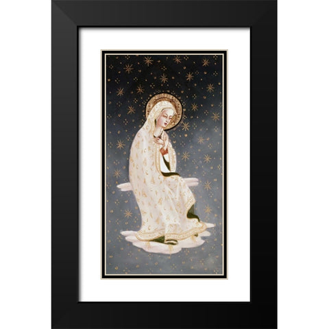 Madonna of The Peace Black Modern Wood Framed Art Print with Double Matting by Angelico, Fra