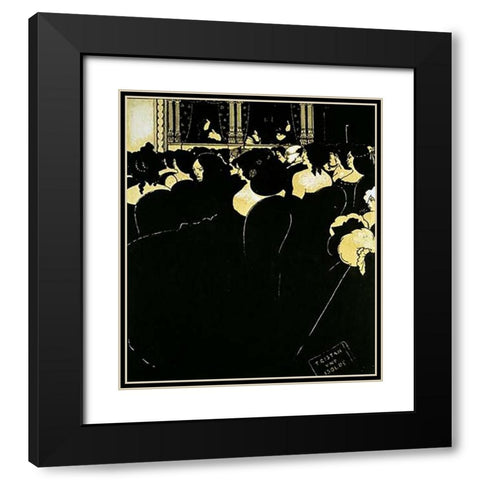 Tristan and Isolde: The Yellow Book Black Modern Wood Framed Art Print with Double Matting by Beardsley, Aubrey