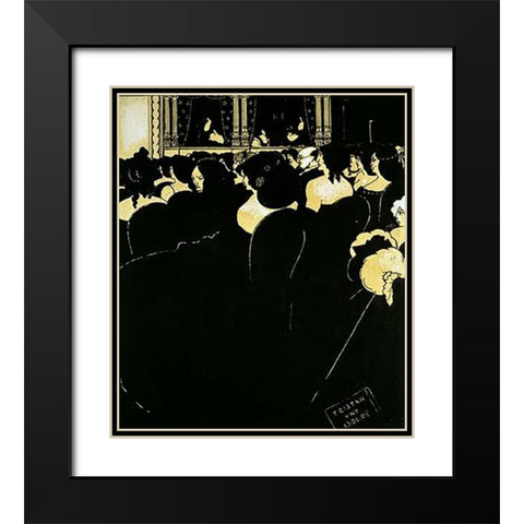 Tristan and Isolde: The Yellow Book Black Modern Wood Framed Art Print with Double Matting by Beardsley, Aubrey