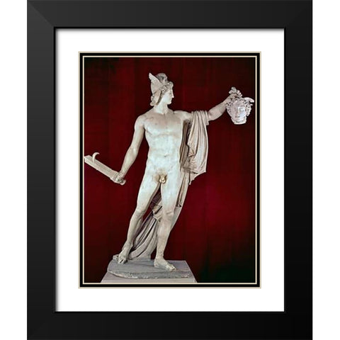 Perseus With The Head of Medusa Black Modern Wood Framed Art Print with Double Matting by Canova, Antonio