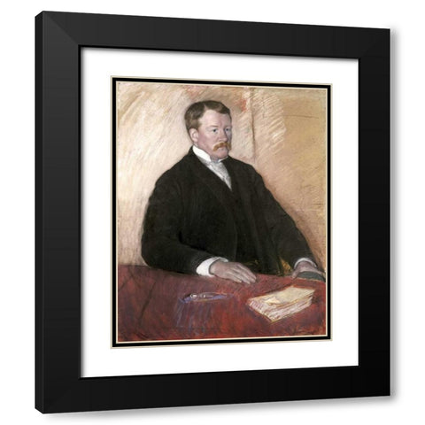 Alexander J. Cassatt Black Modern Wood Framed Art Print with Double Matting by Cassatt, Mary