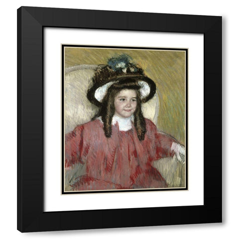 Anne Marie Durand Ruel Black Modern Wood Framed Art Print with Double Matting by Cassatt, Mary