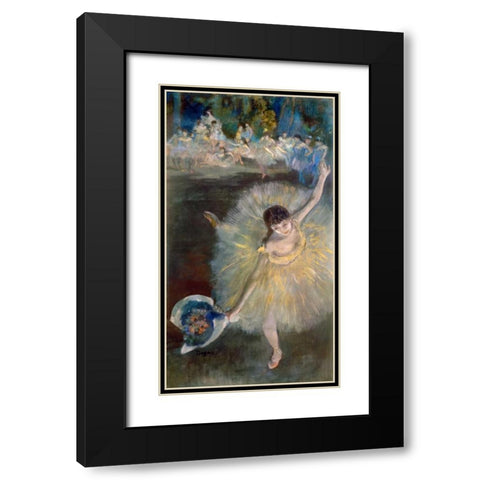 End of the Arabesque, c. 1877 Black Modern Wood Framed Art Print with Double Matting by Degas, Edgar