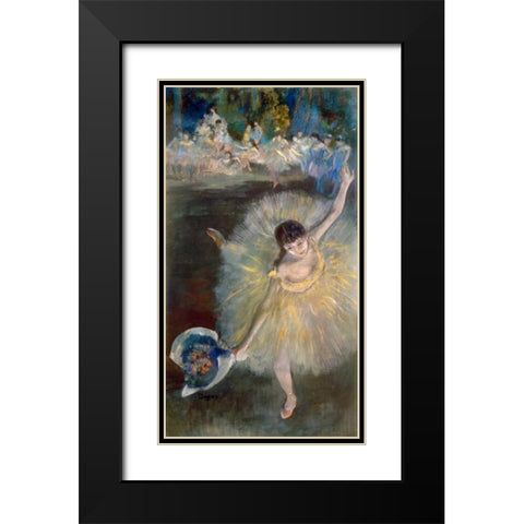 End of the Arabesque, c. 1877 Black Modern Wood Framed Art Print with Double Matting by Degas, Edgar