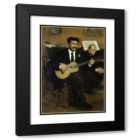 Lorenzo Pagans and Auguste De Gas Black Modern Wood Framed Art Print with Double Matting by Degas, Edgar