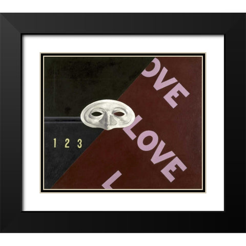 Love, Love, Love Black Modern Wood Framed Art Print with Double Matting by Demuth, Charles