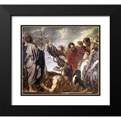 Serpent of Metal Black Modern Wood Framed Art Print with Double Matting by Van Dyck, Anthony