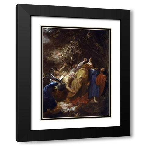 Taking of Museumist Black Modern Wood Framed Art Print with Double Matting by Van Dyck, Anthony