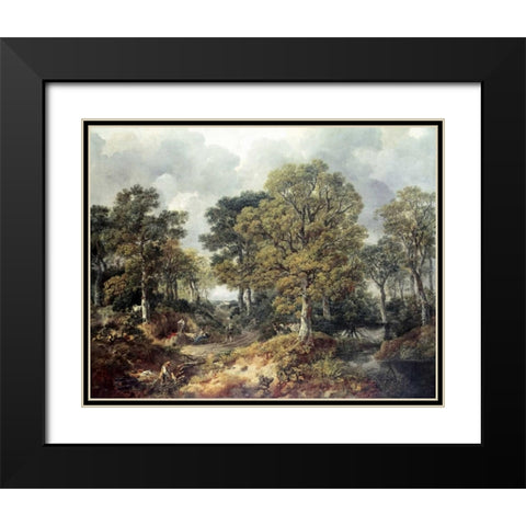 Gainsboroughs Forest Black Modern Wood Framed Art Print with Double Matting by Gainsborough, Thomas