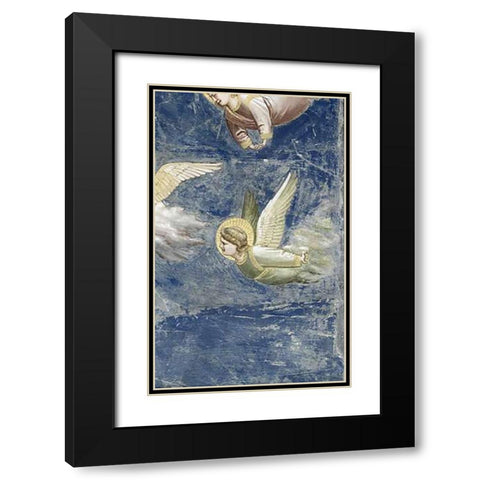 Crucifixion - Detail Black Modern Wood Framed Art Print with Double Matting by Giotto