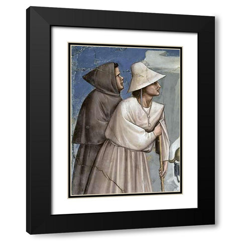 Josephs Dream - Detail Black Modern Wood Framed Art Print with Double Matting by Giotto