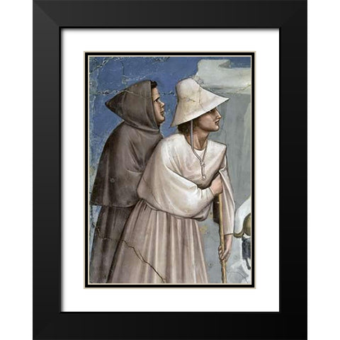 Josephs Dream - Detail Black Modern Wood Framed Art Print with Double Matting by Giotto
