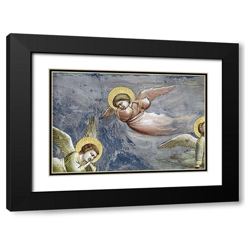 Lamentation (Detail) Black Modern Wood Framed Art Print with Double Matting by Giotto