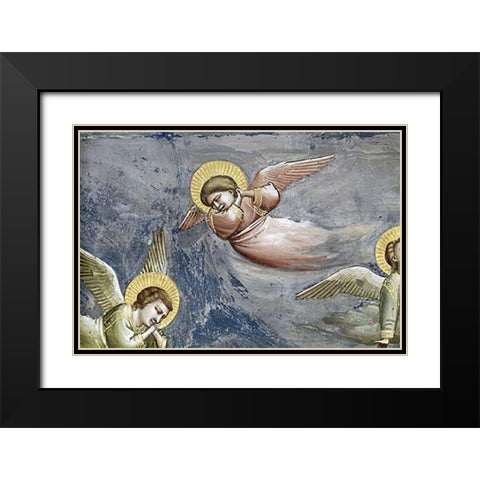 Lamentation (Detail) Black Modern Wood Framed Art Print with Double Matting by Giotto