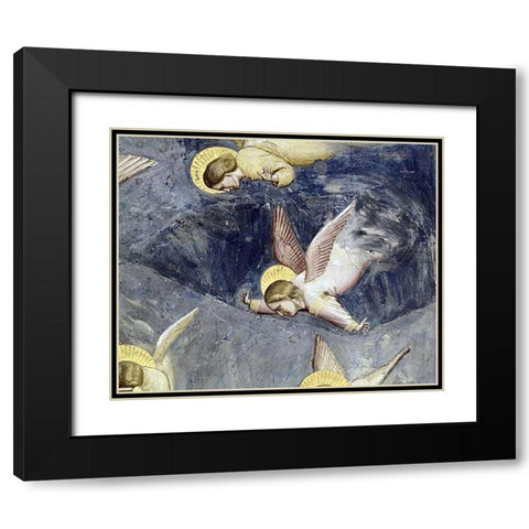 Lamentation (Detail) Black Modern Wood Framed Art Print with Double Matting by Giotto