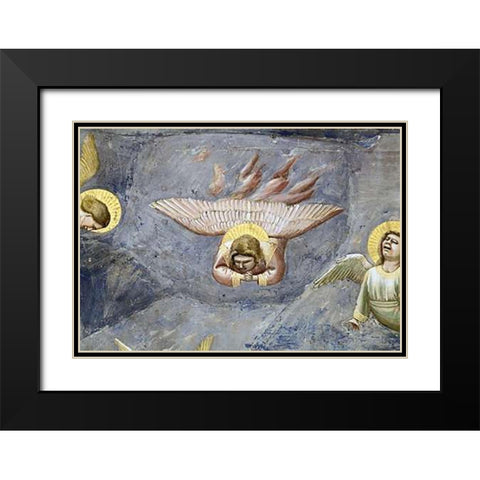 Lamentation (Detail) Black Modern Wood Framed Art Print with Double Matting by Giotto