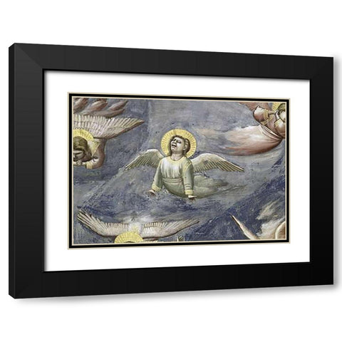 Lamentation (Detail) Black Modern Wood Framed Art Print with Double Matting by Giotto