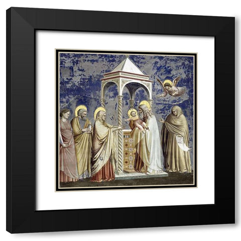 Presentation at The Temple Black Modern Wood Framed Art Print with Double Matting by Giotto