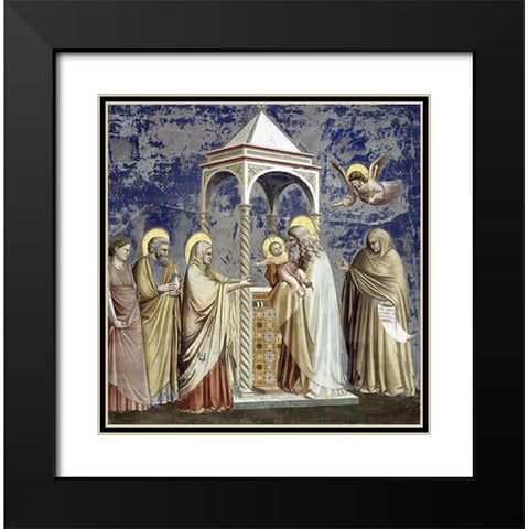 Presentation at The Temple Black Modern Wood Framed Art Print with Double Matting by Giotto