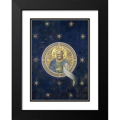 Prophet Malachi - Detail of Ceiling Black Modern Wood Framed Art Print with Double Matting by Giotto
