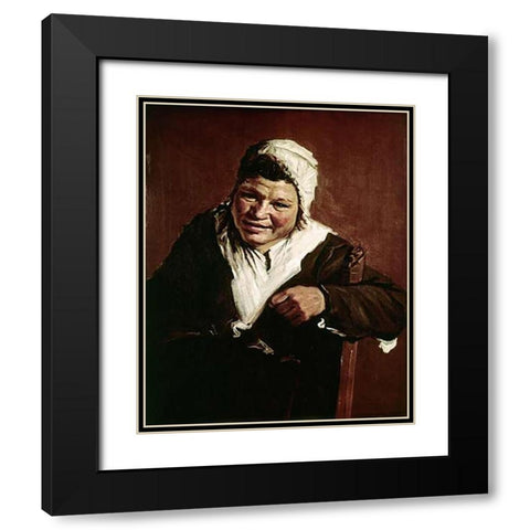 Hille Bobbe Black Modern Wood Framed Art Print with Double Matting by Hals, Frans