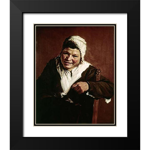 Hille Bobbe Black Modern Wood Framed Art Print with Double Matting by Hals, Frans