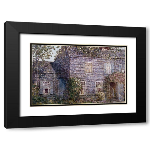 Hutchison House, East Hampton, Long Island Black Modern Wood Framed Art Print with Double Matting by Hassam, Childe