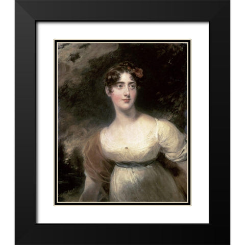 Portrait of Mylady Raglaun Black Modern Wood Framed Art Print with Double Matting by Lawrence, Sir Thomas