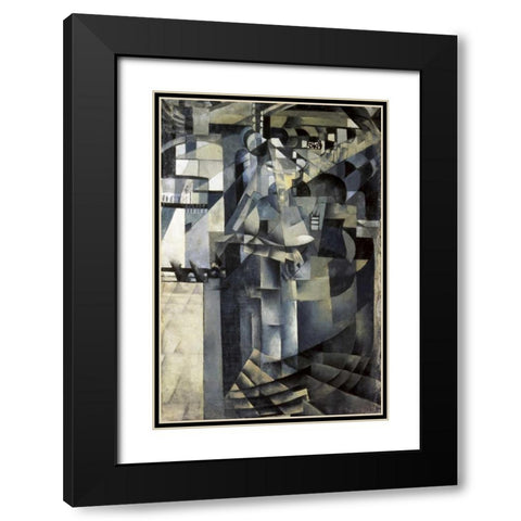 Life In a Big Hotel Black Modern Wood Framed Art Print with Double Matting by Malevich, Kazimir