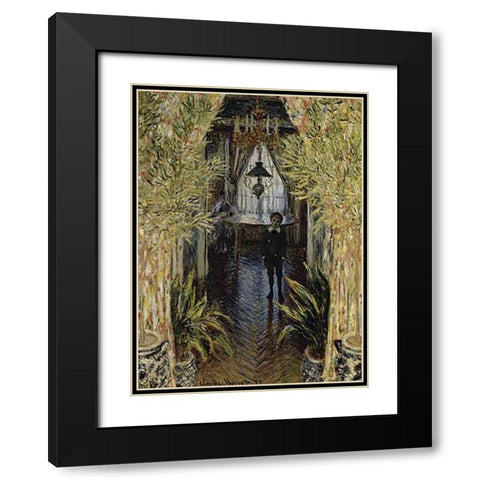 A Corner of the Apartment Black Modern Wood Framed Art Print with Double Matting by Monet, Claude