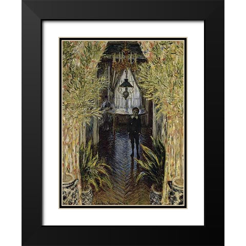 A Corner of the Apartment Black Modern Wood Framed Art Print with Double Matting by Monet, Claude