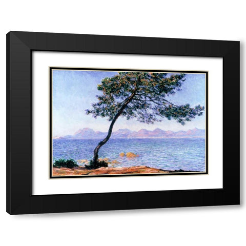 Cap dAntibes Black Modern Wood Framed Art Print with Double Matting by Monet, Claude