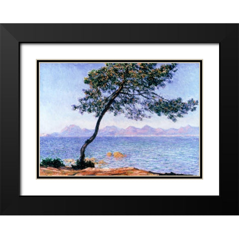 Cap dAntibes Black Modern Wood Framed Art Print with Double Matting by Monet, Claude