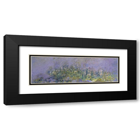 Glycines - Wisteria Black Modern Wood Framed Art Print with Double Matting by Monet, Claude