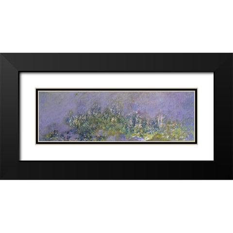Glycines - Wisteria Black Modern Wood Framed Art Print with Double Matting by Monet, Claude