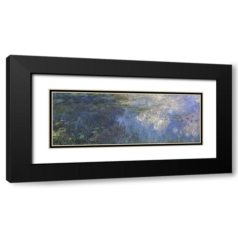 Water Lilies: The Clouds, c. 1914-26 (left panel) Black Modern Wood Framed Art Print with Double Matting by Monet, Claude