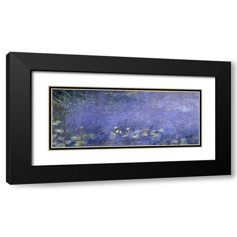 Water Lilies - Nymphaeas VI Black Modern Wood Framed Art Print with Double Matting by Monet, Claude