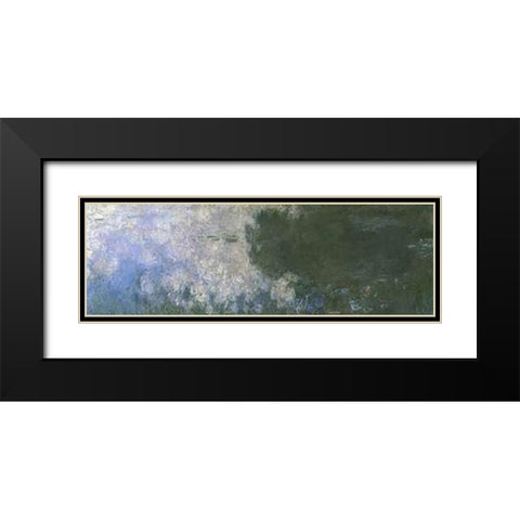Water Lilies (Nympheas) X Black Modern Wood Framed Art Print with Double Matting by Monet, Claude
